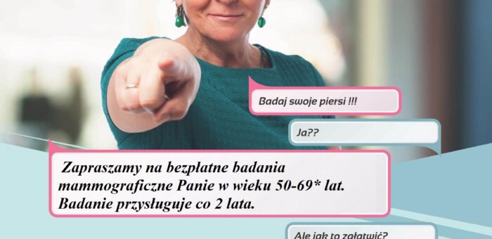 Bezpłatna mammografia dla Pań w wieku 50-69 lat